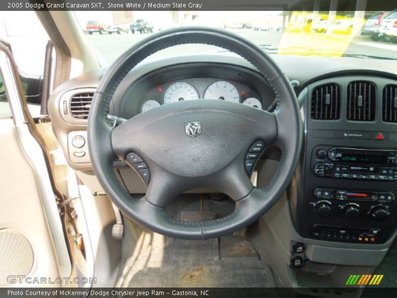 Stone White / Medium Slate Gray 2005 Dodge Grand Caravan SXT