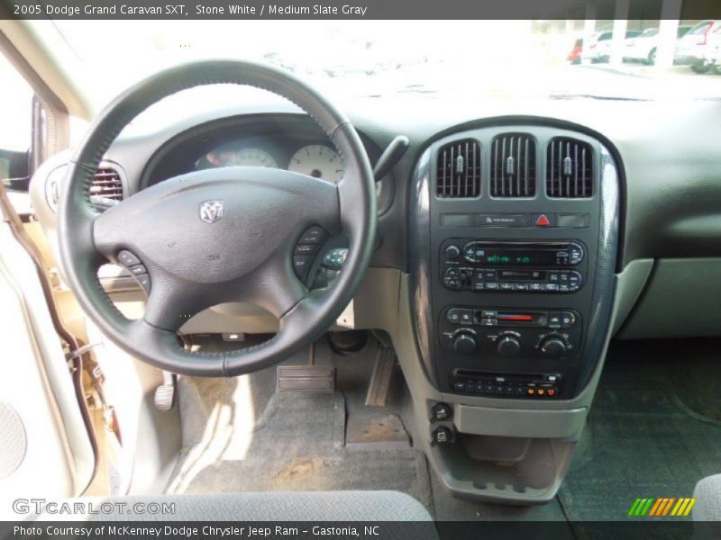 Stone White / Medium Slate Gray 2005 Dodge Grand Caravan SXT