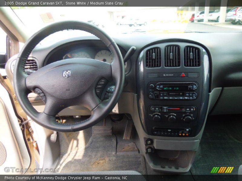 Stone White / Medium Slate Gray 2005 Dodge Grand Caravan SXT