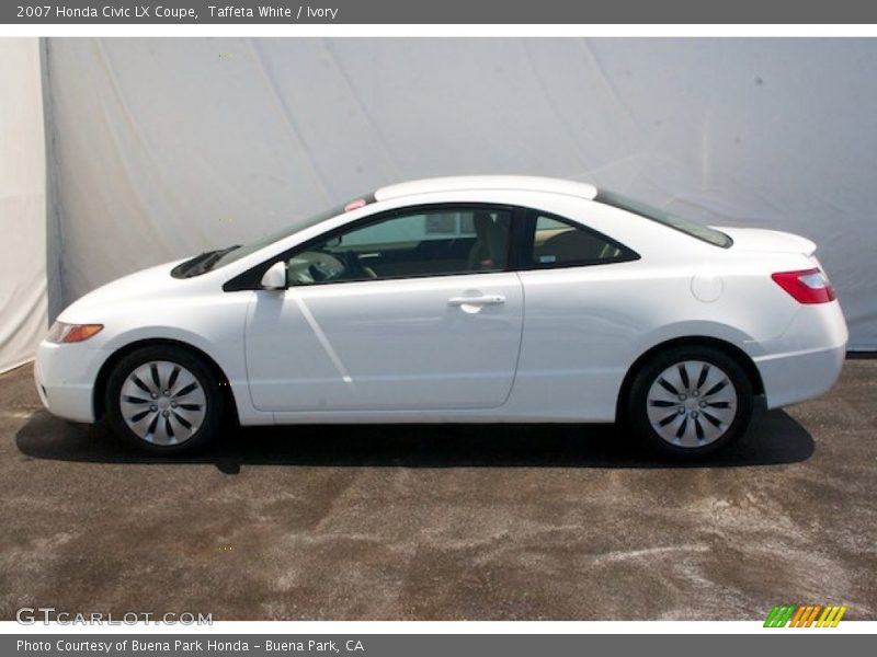Taffeta White / Ivory 2007 Honda Civic LX Coupe
