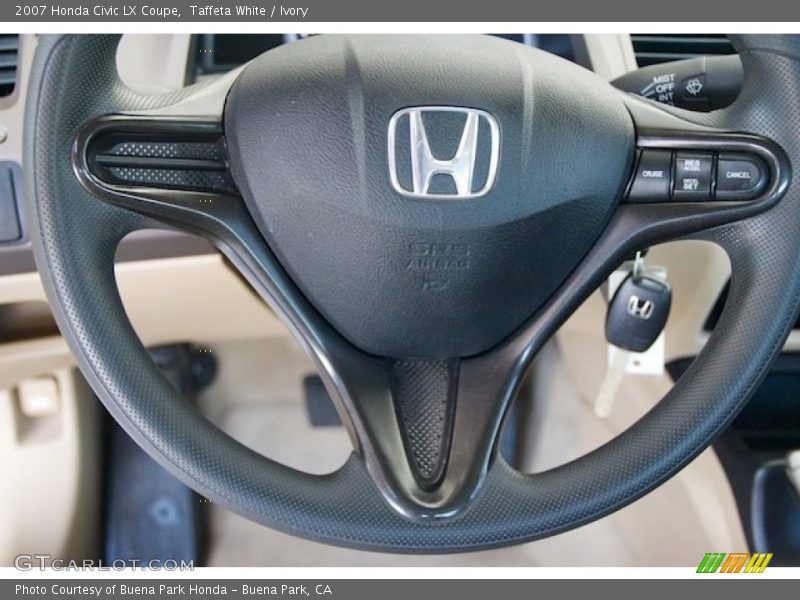 Taffeta White / Ivory 2007 Honda Civic LX Coupe