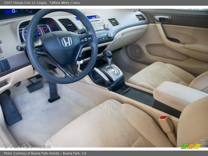 Taffeta White / Ivory 2007 Honda Civic LX Coupe