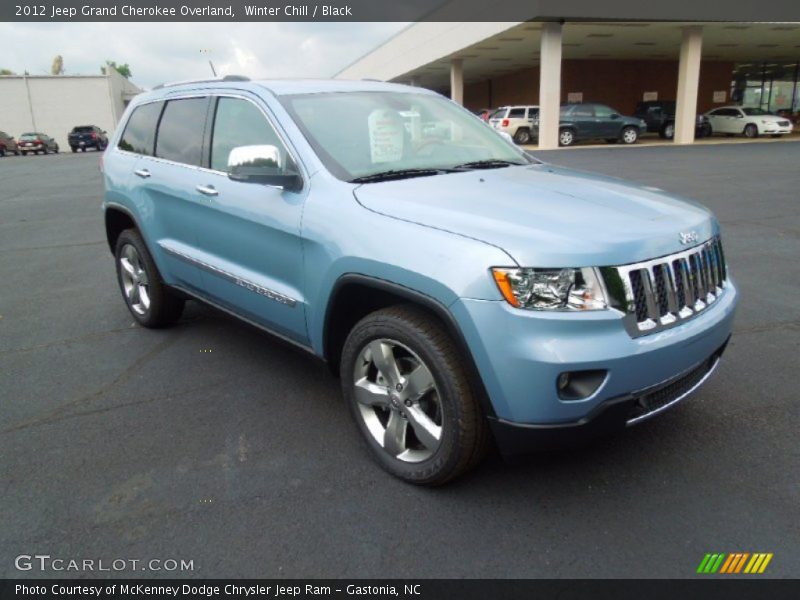 Winter Chill / Black 2012 Jeep Grand Cherokee Overland