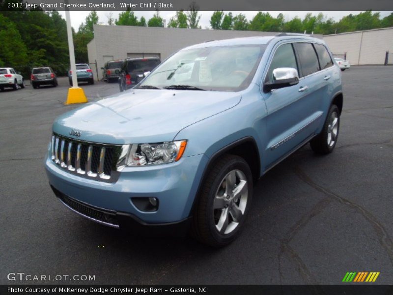 Winter Chill / Black 2012 Jeep Grand Cherokee Overland