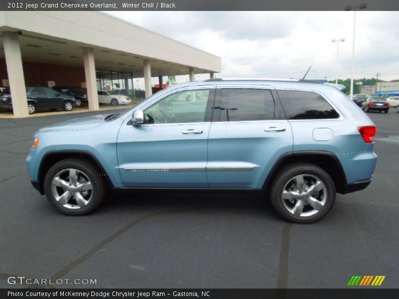 Winter Chill / Black 2012 Jeep Grand Cherokee Overland