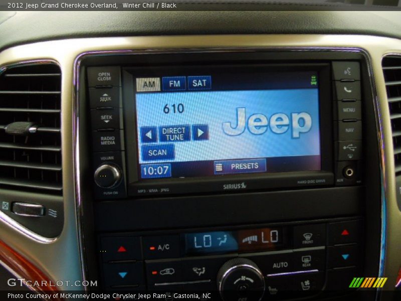 Winter Chill / Black 2012 Jeep Grand Cherokee Overland