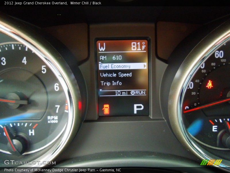 Winter Chill / Black 2012 Jeep Grand Cherokee Overland