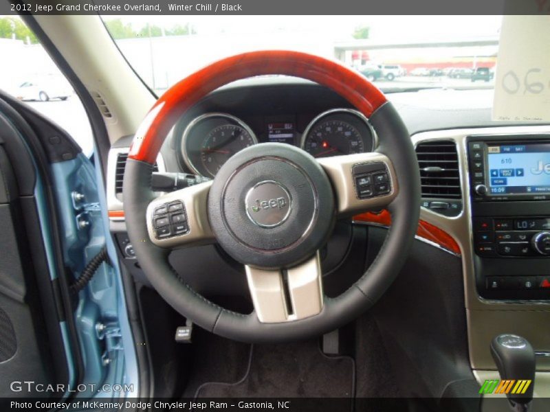 Winter Chill / Black 2012 Jeep Grand Cherokee Overland