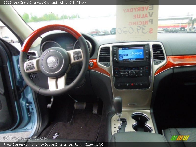 Winter Chill / Black 2012 Jeep Grand Cherokee Overland