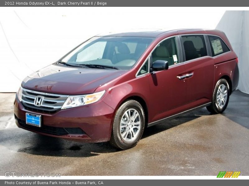 Dark Cherry Pearl II / Beige 2012 Honda Odyssey EX-L