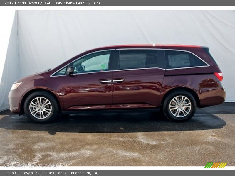 Dark Cherry Pearl II / Beige 2012 Honda Odyssey EX-L