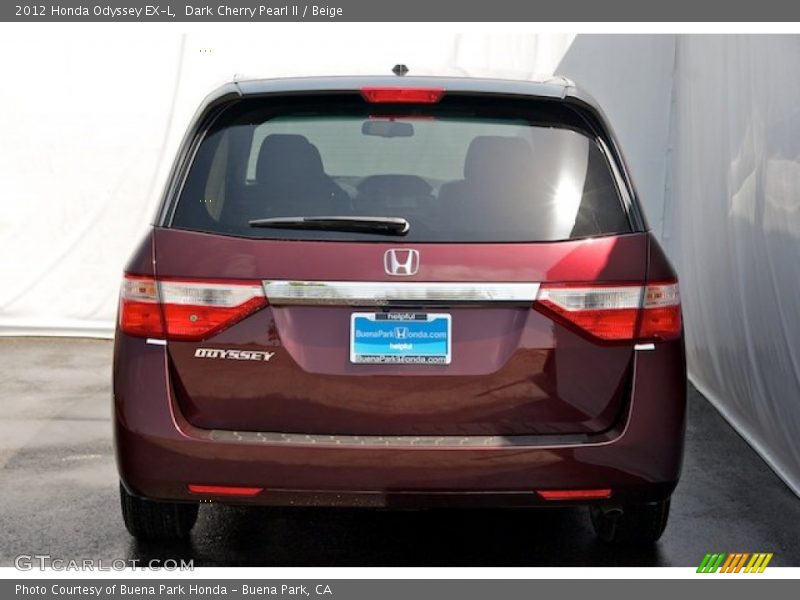 Dark Cherry Pearl II / Beige 2012 Honda Odyssey EX-L