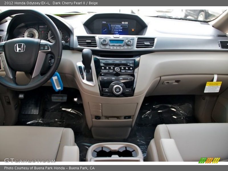 Dark Cherry Pearl II / Beige 2012 Honda Odyssey EX-L
