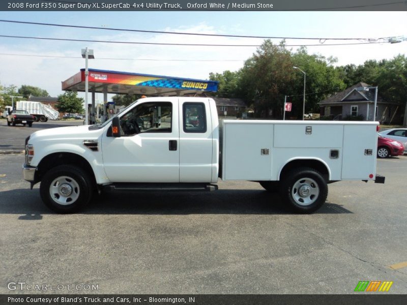 Oxford White / Medium Stone 2008 Ford F350 Super Duty XL SuperCab 4x4 Utility Truck