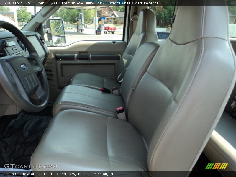 Oxford White / Medium Stone 2008 Ford F350 Super Duty XL SuperCab 4x4 Utility Truck