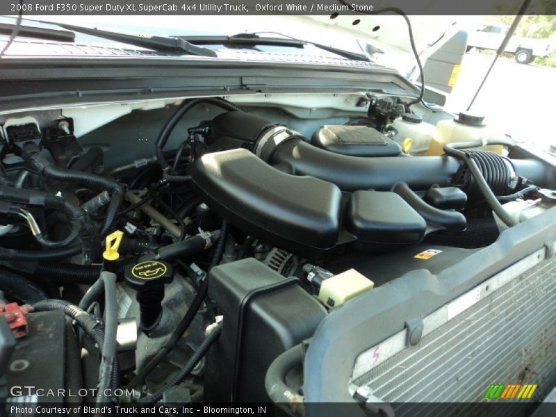 Oxford White / Medium Stone 2008 Ford F350 Super Duty XL SuperCab 4x4 Utility Truck