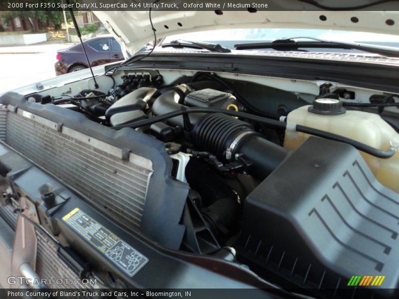 Oxford White / Medium Stone 2008 Ford F350 Super Duty XL SuperCab 4x4 Utility Truck