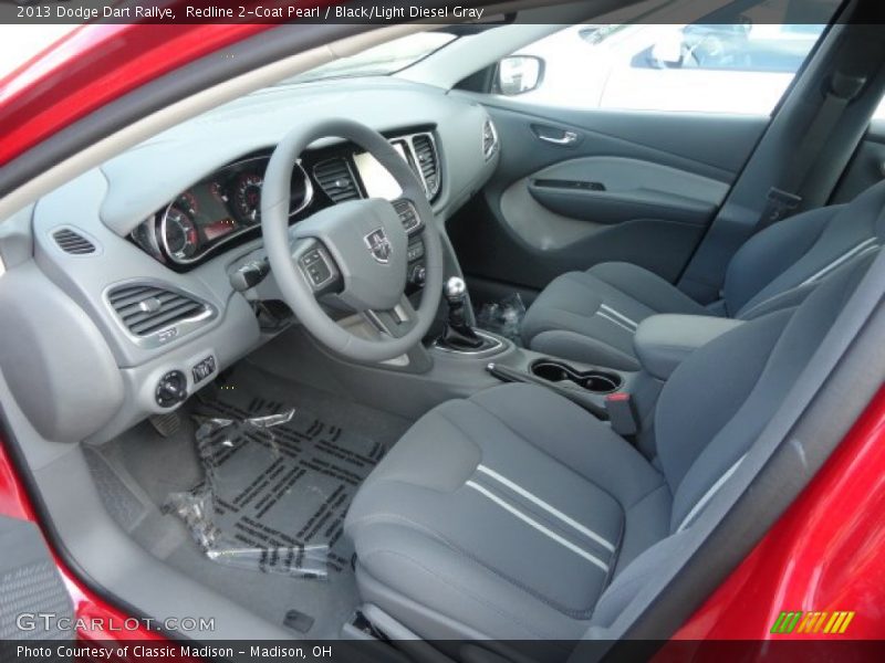 Black/Light Diesel Gray Interior - 2013 Dart Rallye 