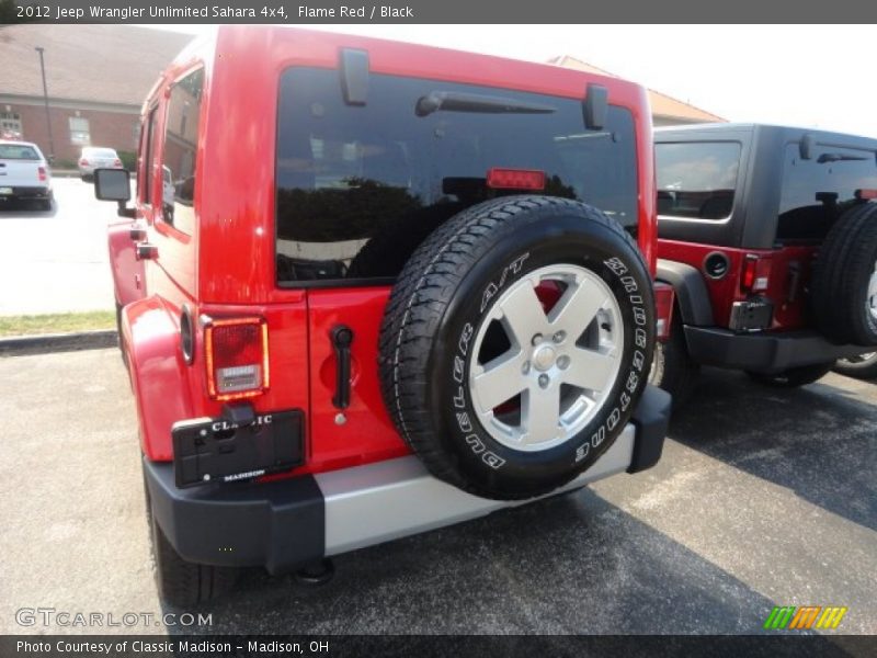 Flame Red / Black 2012 Jeep Wrangler Unlimited Sahara 4x4