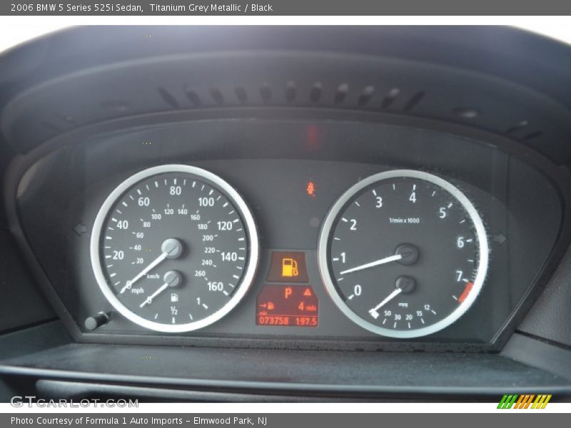 Titanium Grey Metallic / Black 2006 BMW 5 Series 525i Sedan