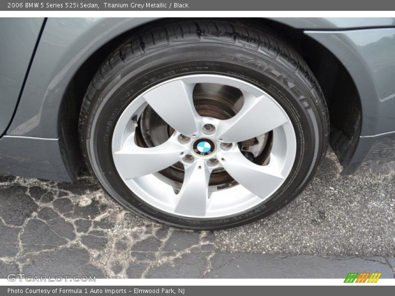 Titanium Grey Metallic / Black 2006 BMW 5 Series 525i Sedan