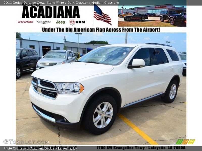 Stone White / Dark Graystone/Medium Graystone 2011 Dodge Durango Crew