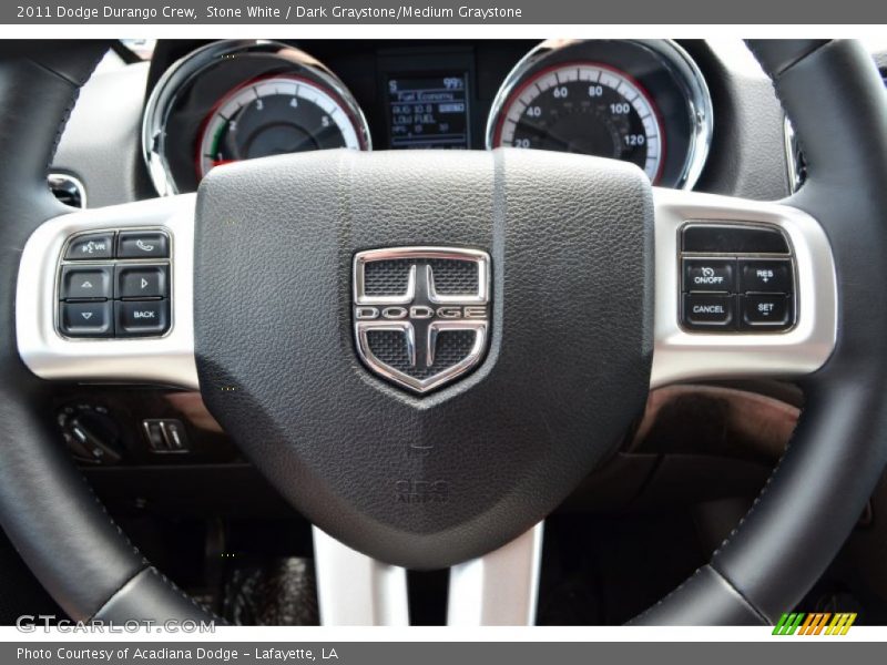 Stone White / Dark Graystone/Medium Graystone 2011 Dodge Durango Crew