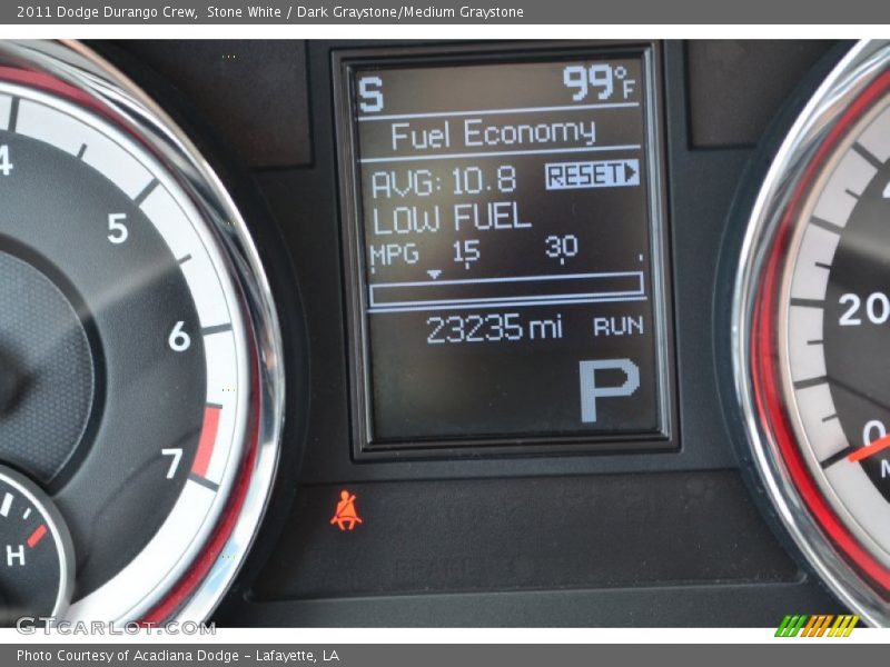 Stone White / Dark Graystone/Medium Graystone 2011 Dodge Durango Crew