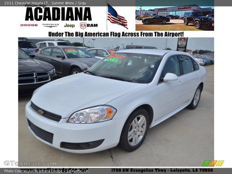 Summit White / Gray 2011 Chevrolet Impala LT