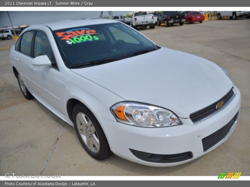 Summit White / Gray 2011 Chevrolet Impala LT