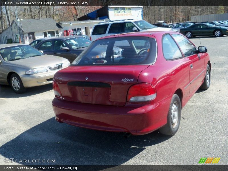 Cherry Red / Gray 1999 Hyundai Accent L Coupe
