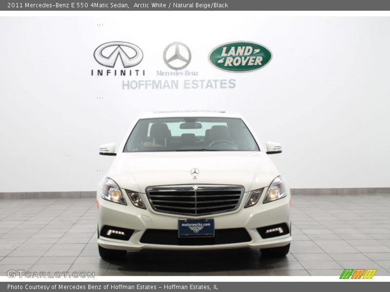 Arctic White / Natural Beige/Black 2011 Mercedes-Benz E 550 4Matic Sedan