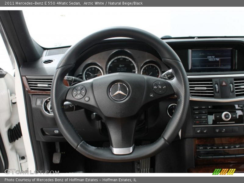 Arctic White / Natural Beige/Black 2011 Mercedes-Benz E 550 4Matic Sedan