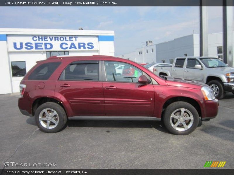 Deep Ruby Metallic / Light Gray 2007 Chevrolet Equinox LT AWD