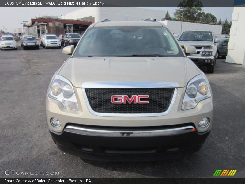 Gold Mist Metallic / Ebony 2009 GMC Acadia SLT AWD