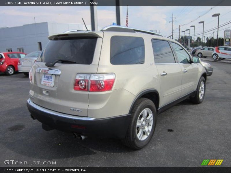 Gold Mist Metallic / Ebony 2009 GMC Acadia SLT AWD