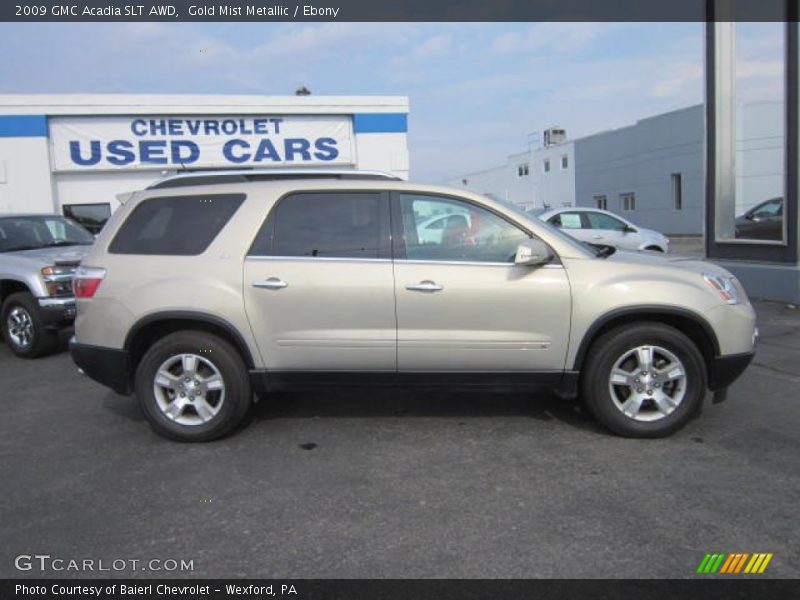 Gold Mist Metallic / Ebony 2009 GMC Acadia SLT AWD