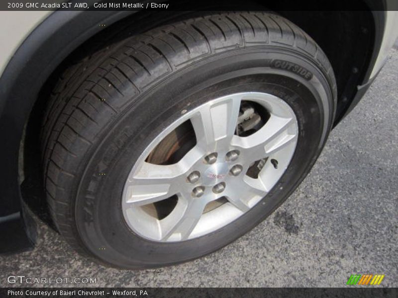 Gold Mist Metallic / Ebony 2009 GMC Acadia SLT AWD