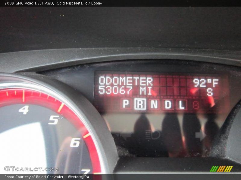 Gold Mist Metallic / Ebony 2009 GMC Acadia SLT AWD