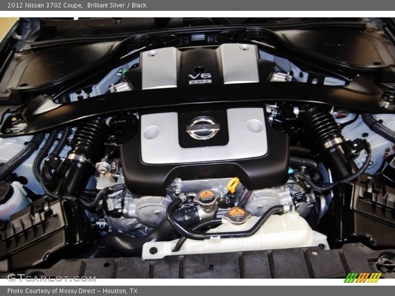 Brilliant Silver / Black 2012 Nissan 370Z Coupe