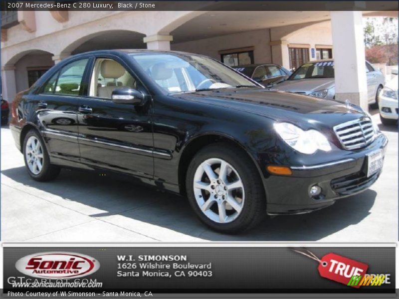 Black / Stone 2007 Mercedes-Benz C 280 Luxury