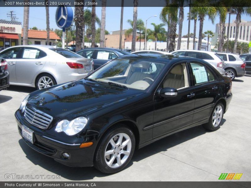 Black / Stone 2007 Mercedes-Benz C 280 Luxury