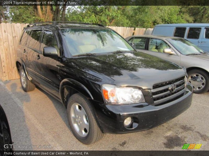 Black / Ivory 2004 Toyota Highlander V6 4WD