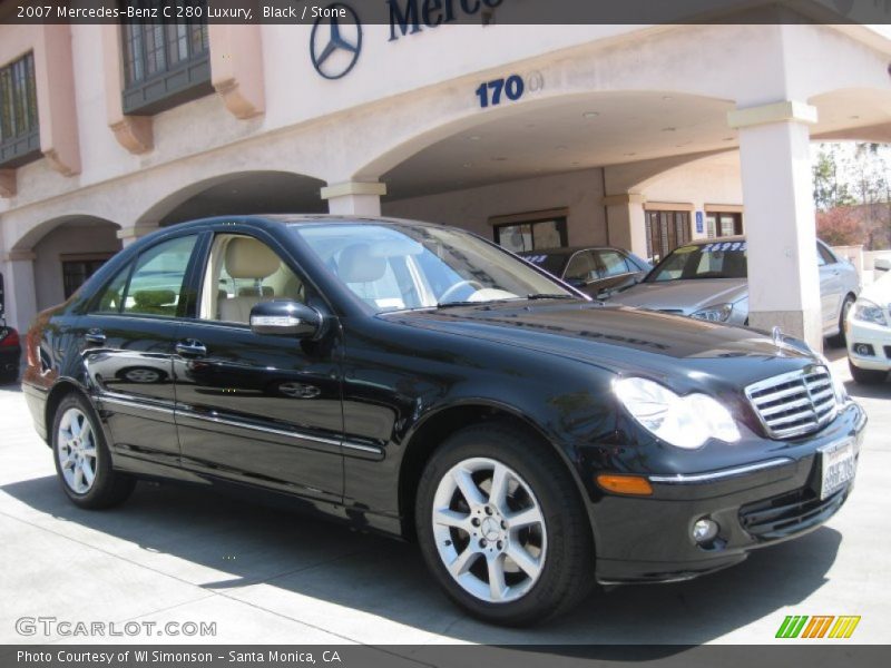 Black / Stone 2007 Mercedes-Benz C 280 Luxury