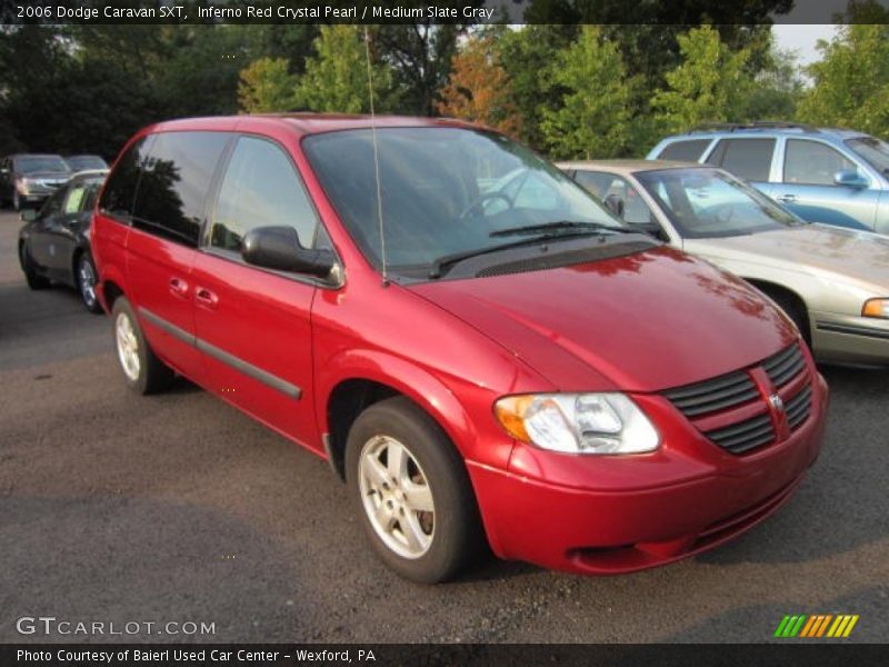 Inferno Red Crystal Pearl / Medium Slate Gray 2006 Dodge Caravan SXT
