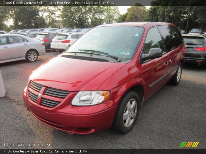 Inferno Red Crystal Pearl / Medium Slate Gray 2006 Dodge Caravan SXT