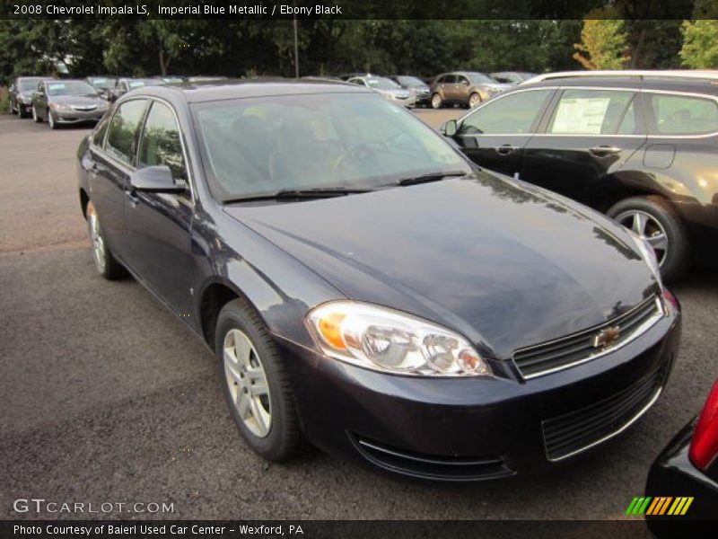 Imperial Blue Metallic / Ebony Black 2008 Chevrolet Impala LS
