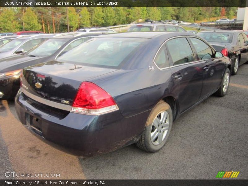 Imperial Blue Metallic / Ebony Black 2008 Chevrolet Impala LS