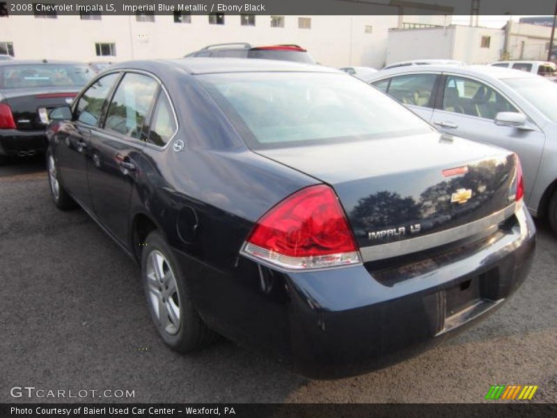 Imperial Blue Metallic / Ebony Black 2008 Chevrolet Impala LS