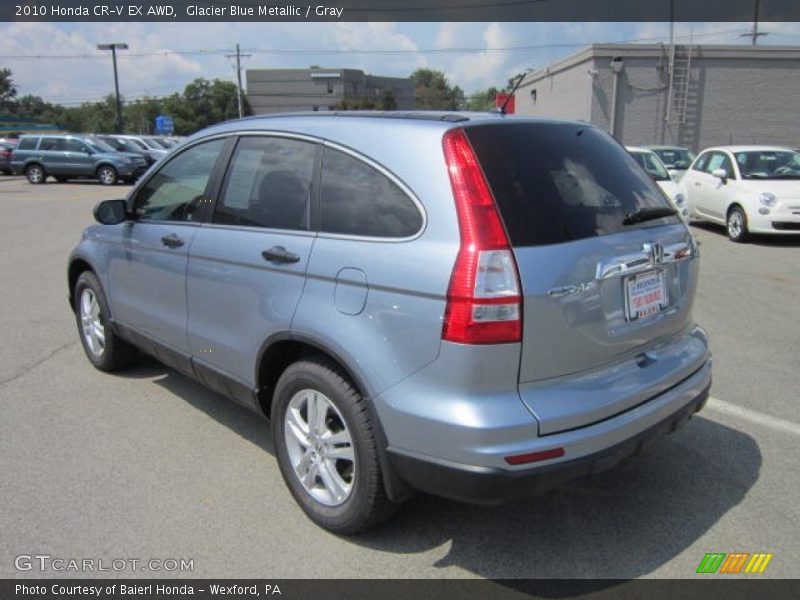 Glacier Blue Metallic / Gray 2010 Honda CR-V EX AWD